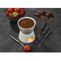 HI Chocoladefondue - set van porselein - Met RVS vorkjes