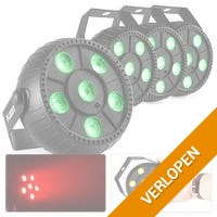 Fuzzix set van 4 PLP10 RGB LED pars