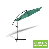 909 Outdoor Hangende Parasol 300cm - Donkergroen
