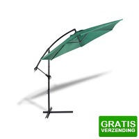 Bekijk de deal van DealDonkey.com: 909 Outdoor Hangende Parasol 300cm - Donkergroen