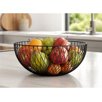 DealDonkey.com: XEMM Design fruitmand - Draadmand - 25 x 12.5 cm - zwart