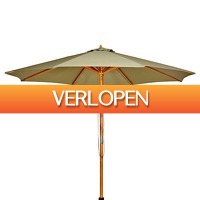 GeheimeDeals.nl: Houten Parasol 300 x 260CM  Verkrijgbaar in Groen & Terra