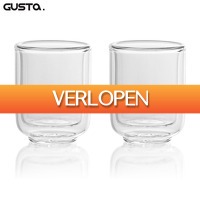 GeheimeDeals.nl: 2 stuks Dubbelwandige Glazen  60 ml
