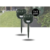 Bekijk de deal van DealDonkey.com: 909 Outdoor Ultrasone Honden-, Katten- en Muizen Verjager 1+1 Gratis