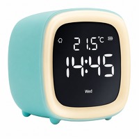 DealDonkey.com: JAP18 - Oplaadbare digitale wekker - Nachtlamp - Licht blauw