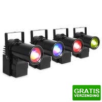 Bekijk de deal van MaxiAxi.com: BeamZ set van 4 PS10W punt spots