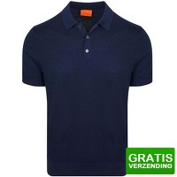 Bekijk de deal van Suitableshop: Suitable Knitted Polo Cotton Linen Navy