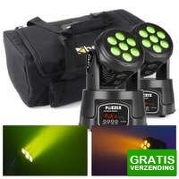 Bekijk de deal van MaxiAxi.com: 2 x Fuzzix MHC706 wash movingsheads