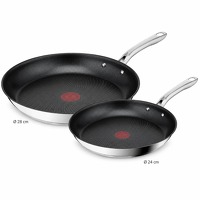 Tefal Koekenpan - 24 of 28 cm - RVS