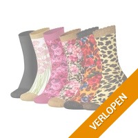 6 paar Sock My Feet dames sokken