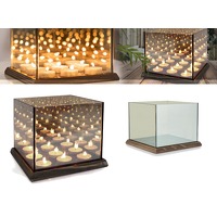 Bekijk de deal van DealDonkey.com 3: Never-ending Light Cube Waxinelichthouder - Spiegeleffect - 9 Lichtjes