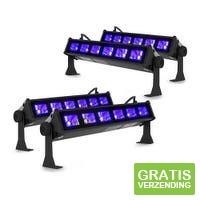 4 x BeamZBUV63 compacte LED Blacklight bar