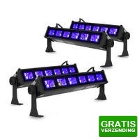 Bekijk de deal van MaxiAxi.com: 4 x BeamZBUV63 compacte LED Blacklight bar