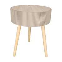 Bekijk de deal van DealDonkey.com 3: JENS Living Opberg Bijzettafel Levi - 38 x 38 x 48 cm - Taupe - Rond