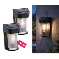 2 x Solar wandlamp buiten