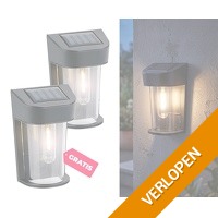 2 x Solar wandlamp buiten