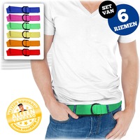 Bekijk de deal van voorHEM.nl: Set van 6 canvas riemen