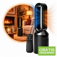 Nexxt 2-in-1 Bladeless Ventilator & Heater XXL - 2000 W - zwart