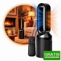 Bekijk de deal van DealDonkey.com: Nexxt 2-in-1 Bladeless Ventilator & Heater XXL - 2000 W - zwart