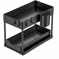 Bekijk de deal van DealDonkey.com 3: Nexxt Gootsteenkast Organizer Multifunctioneel - zwart