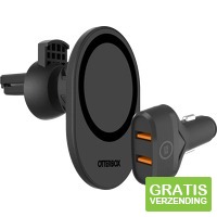 Otterbox Telefoonhouder Auto met MagSafe Magneet + BlueBuilt Autolader Quick Charge