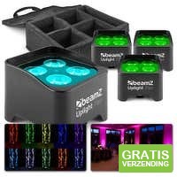 4 x BeamZ BBP90 LED Uplighter