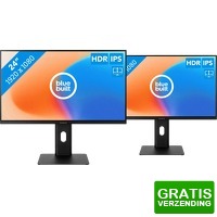 Bekijk de deal van Coolblue.nl 3: BlueBuilt 24 inch Full HD Monitor Duo Pack