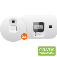 Elro Blue Line CBFS58 R Rookmelder 5-pack + Koolmonoxidemelder