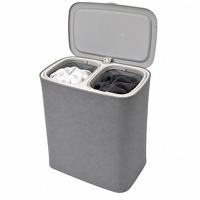 XEMM Wasmand 2 Vakken 90 liter - grijs