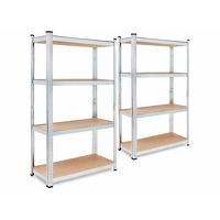 Profeco 2x Heavy Duty Opbergrek - RVS - 160 x 80 x 40 cm - 100kg per plank