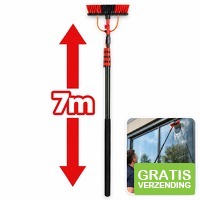 Nexxt Waterbezem - 7 m - Waterborstel - Uitschuifbaar - Oranje
