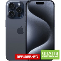 Refurbished iPhone 15 Pro 128GB Blue Titanium (Zo goed als nieuw)