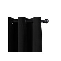 Lifa Living Velvet Gordijn - Met Ringen - 150  250 cm - zwart