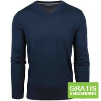 Suitable Merino Pullover V-Hals Navy