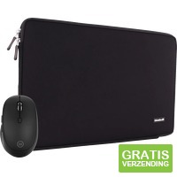 BlueBuilt Laptophoes voor Apple MacBook Pro 14 inch zwart + Tradendum Muis