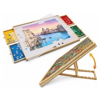 Bekijk de deal van Voordeelvanger.nl 2: Kantelbare Houten Puzzeltafel Deluxe met Lades